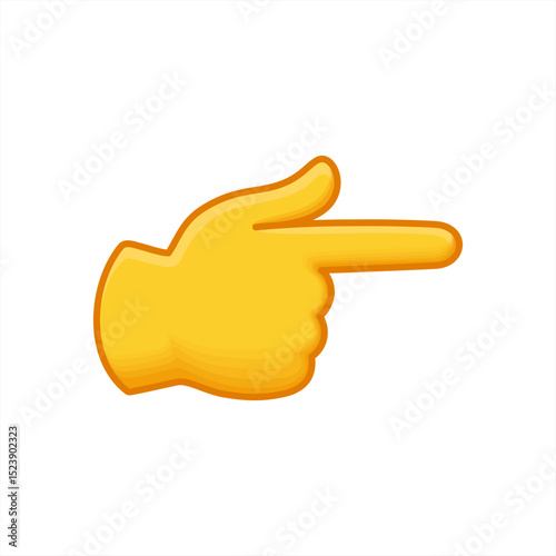 Backhand Index Pointing Right Emoji Icon. Finger Vector Symbol Emoticon Design Doodle Illustration, Vector 10 eps.