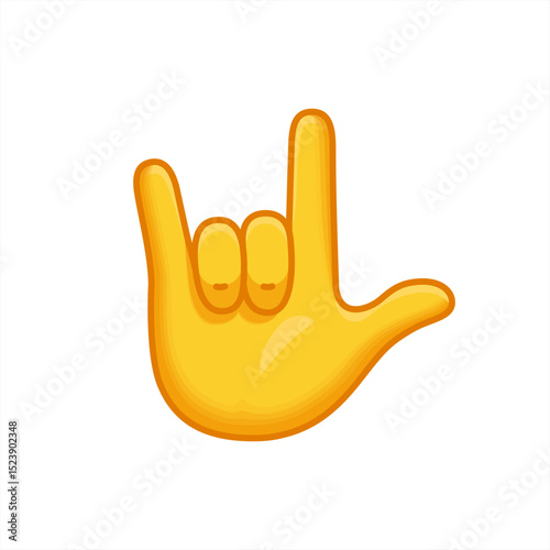 Love You Gesture vector flat icon. Isolated love you hand sign, rock and roll hand emoji illustration, vector 10 eps.