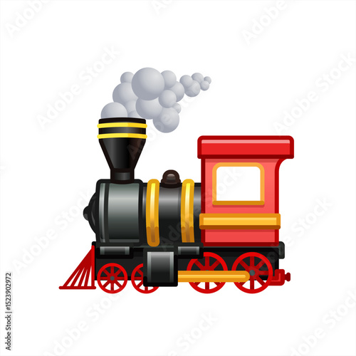 Emoji Train icon. ancient train front view symbol template for graphic and web design collection logo vector 10 eps.