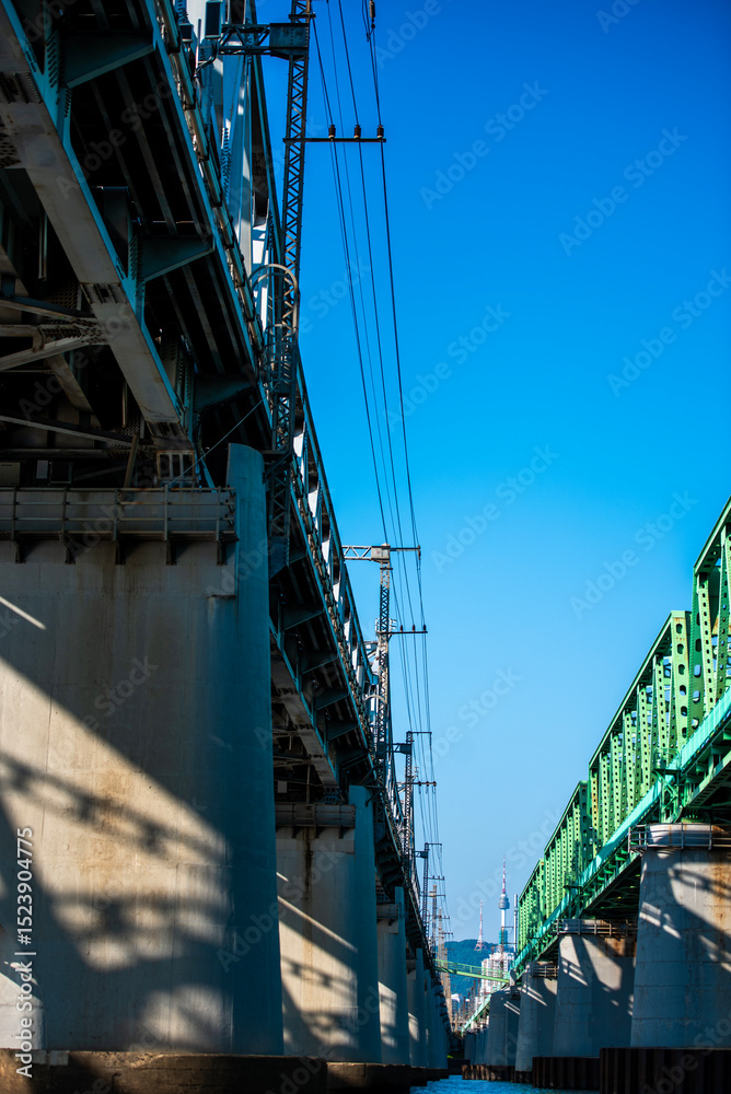 Fototapeta premium 한강철교의 아래