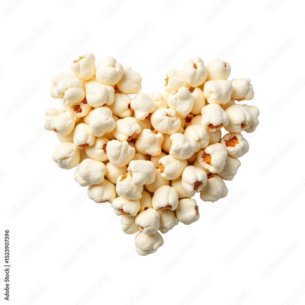 Heart-shaped popcorn, love, candy, holiday treats, transparent background, food concept, sweet gifts, romantic symbols, snack idea, Valentine's Day, creative confections, fun shapes. Heart-shaped popcorn, love, candy, holiday treats, transparent background, food concept, sweet gifts, romantic symbols, snack idea, Valentine's Day, creative confections, fun shapes.