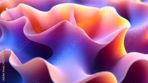 Abstract image of flowing, vibrant, pastel-colored waves with subtle textural details, creating a dynamic and visually appealing composition