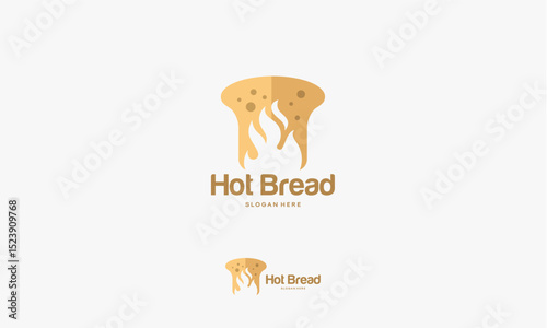Hot Bread logo designs concept, Bakery logo designs vector
