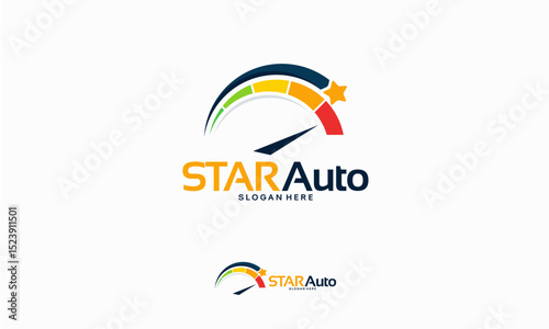 Shiny Automotive logo designs concept, Automotive Star logo template vector