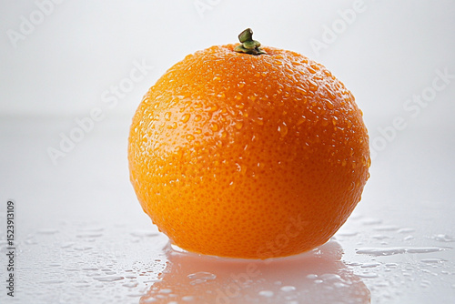 Close-up of fresh juicy oranges with vibrant orange color, showcasing a halved orange revealing its detailed texture and juicy segments.