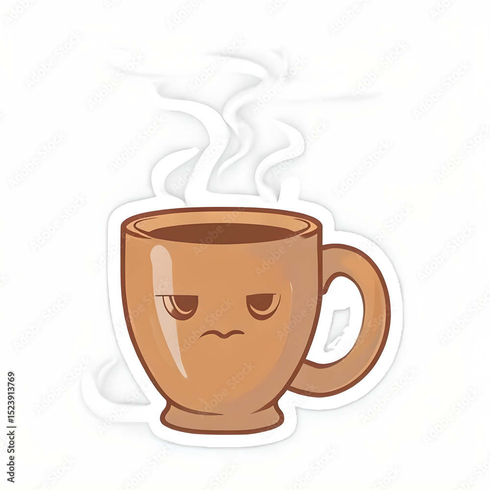 Obraz premium Hot brown beverage mugs, including steaming coffee and tea cups, are ready for a morning cafe breakfast