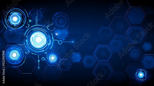 Abstract futuristic glowing network connection concept