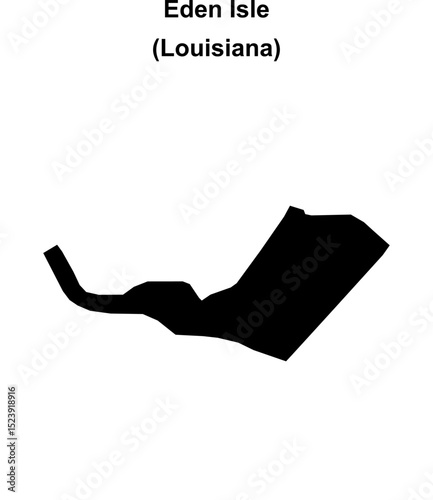 Eden Isle (Louisiana) blank outline map
