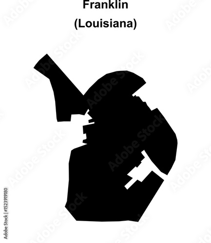 Franklin (Louisiana) blank outline map