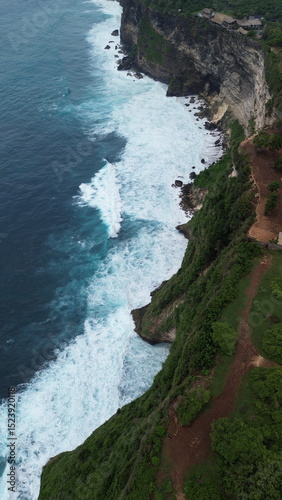 Karang boma cliff drone view, Bali