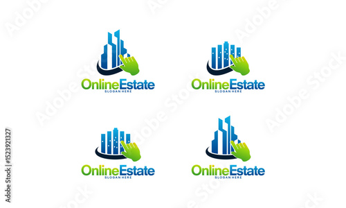 Online Estate logo designs concept vector, Simple Building logo template vector