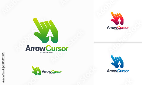 Arrow Cursor Logo designs concept vector, Fast Cursor logo template vector