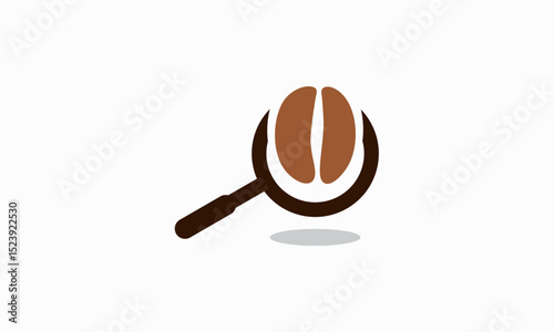 Coffee Find logo designs concept vector, Search Coffee bean logo template designs concept