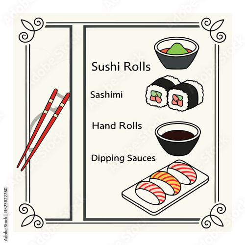 Sushi rolls with salmon, cheese, caviar