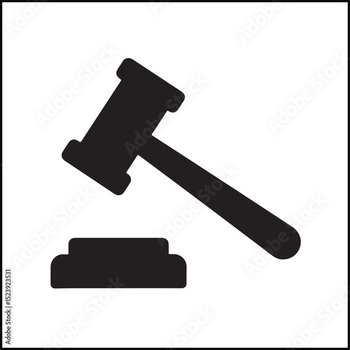 Gavel Court Vector Illustration Vector Icon