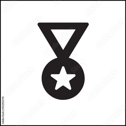 Award Medal Design Vector Icon