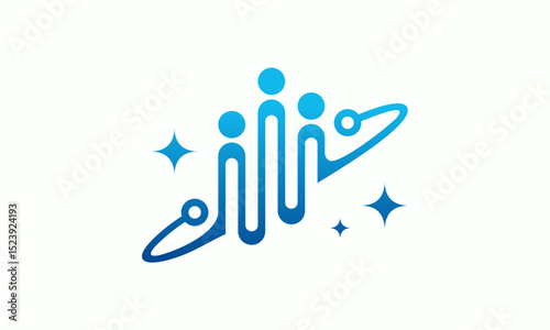 Wire Technology and People logo vector illustration