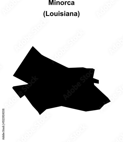Minorca (Louisiana) blank outline map