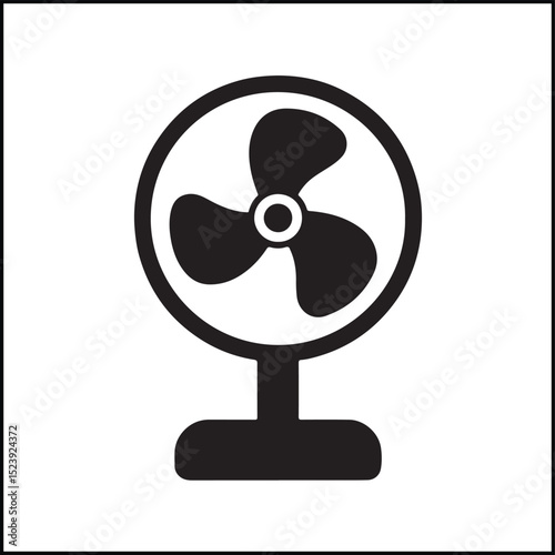 Fan Cooling Device Vector Vector Icon