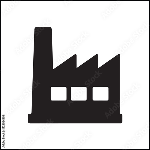 Industrial Factory Outline Vector Icon