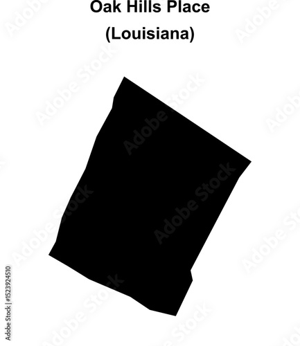 Oak Hills Place (Louisiana) blank outline map