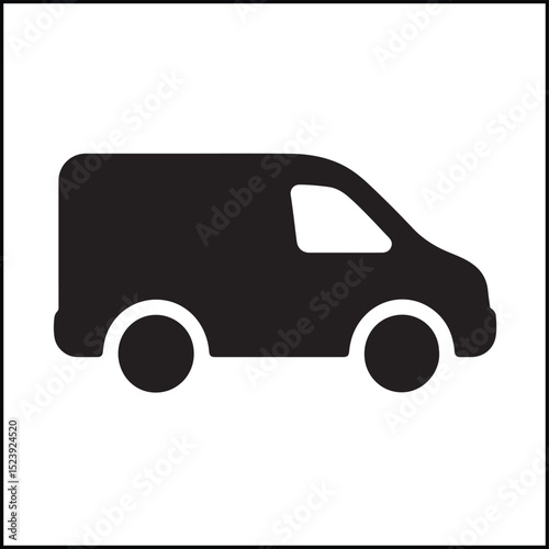 Delivery Van Icon Vector Icon