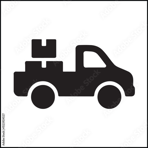 Pickup Truck Icon Vector Icon