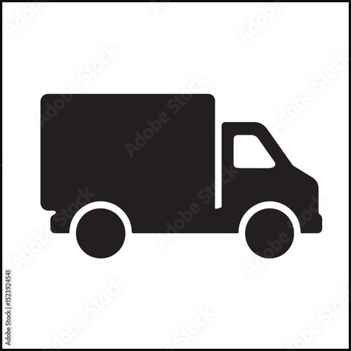 Box Truck Icon Vector Icon