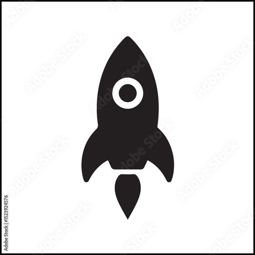 Rocket Silhouette Vector Icon