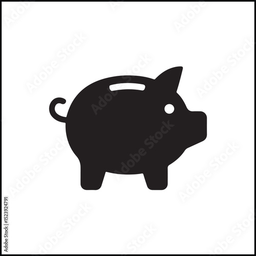 Piggy Bank Icon Vector Icon
