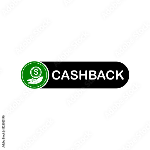Cash back design logo template illustration