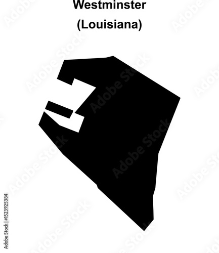 Westminster (Louisiana) blank outline map