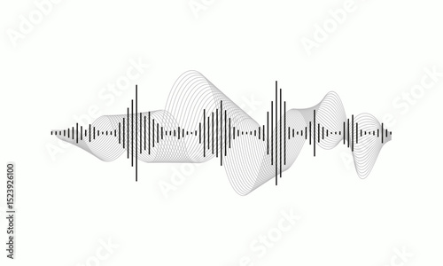 Audio waves as equalizer Background, Signal wave vector