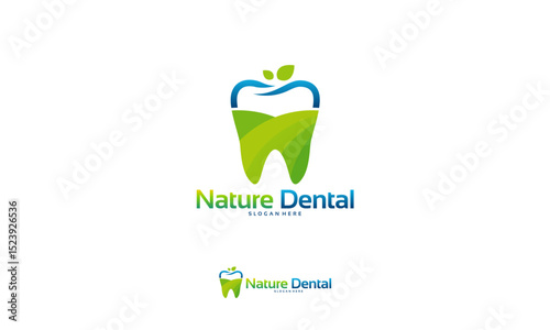 Nature Dental logo designs concept vector, Dental Clinic logo template