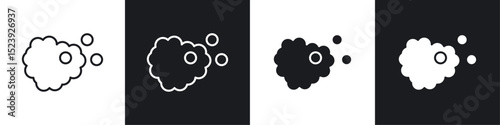 Foam icon symbol collection on white background.