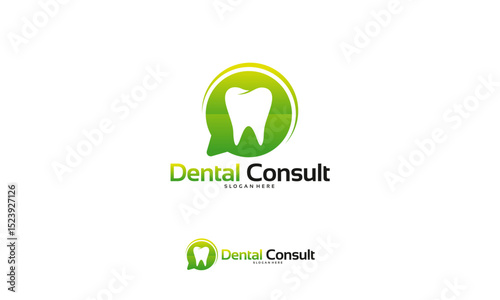 Dental Consult logo designs concept vector, Dental logo template
