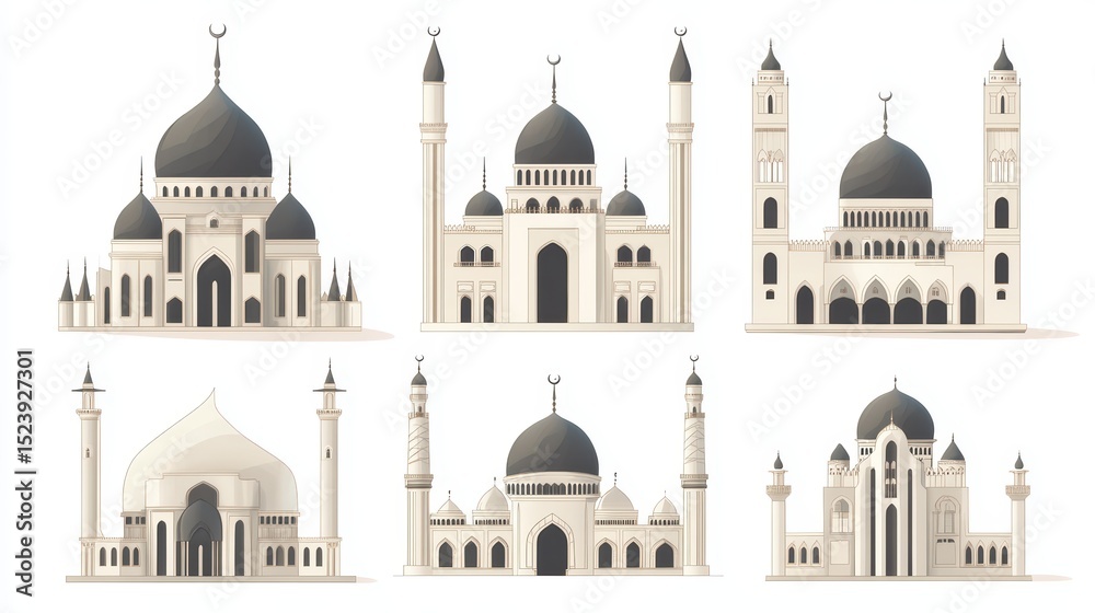 Fototapeta premium Islamic Mosques Collection. (7)