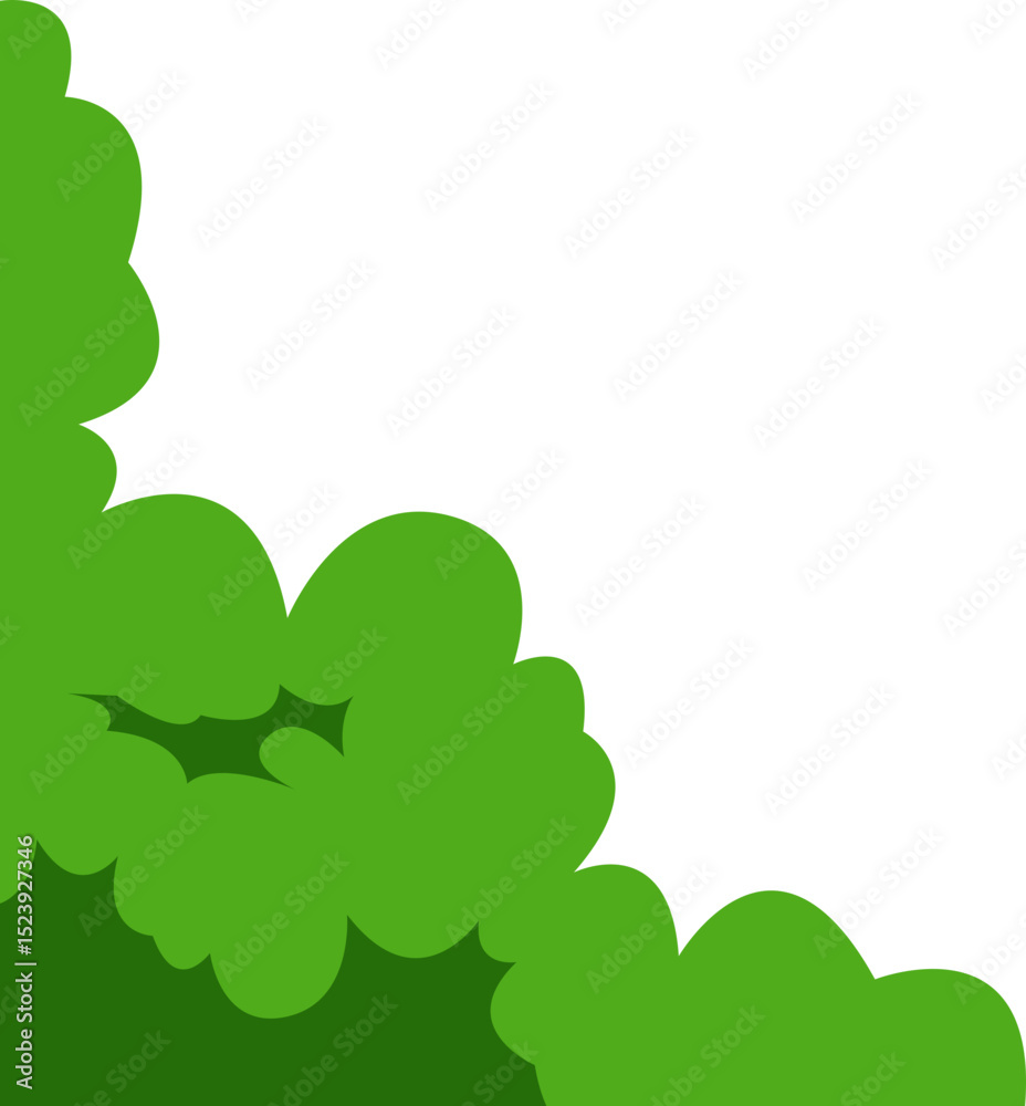 Obraz premium Green Bush Foliage Corner