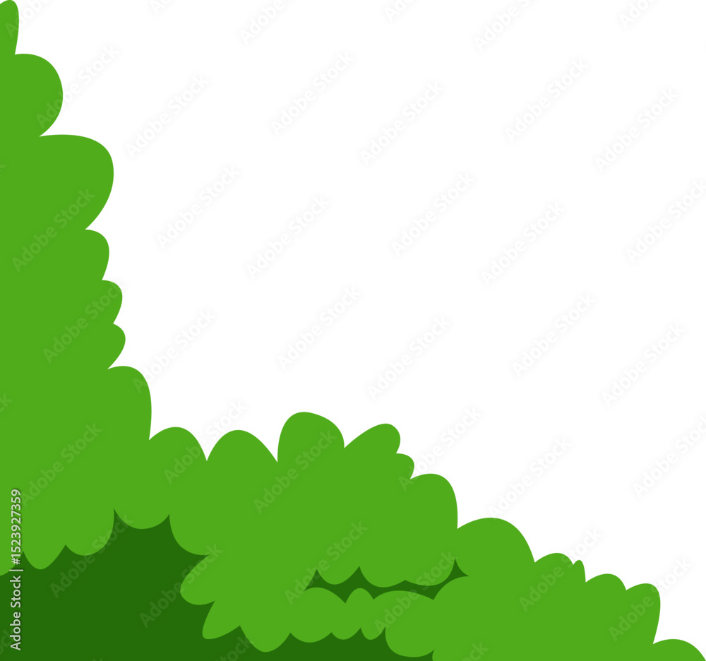 Obraz premium Green Bush Foliage Corner