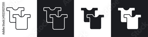 Shirt icon symbol collection on white background.