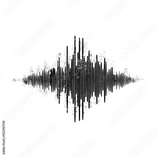 The HUD sound wave, or radio signal, incorporates music audio interface elements, modern frequency waveform, and equalizer scale for music volume and recording or playback