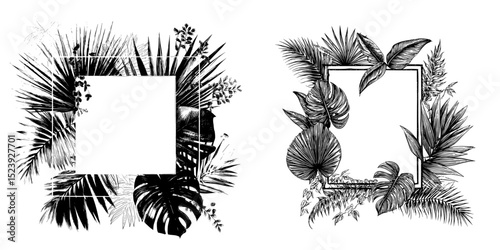 Wallpaper Mural frame with flowers Torontodigital.ca