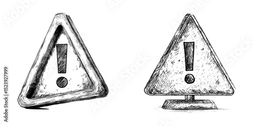 A modern yellow triangle with an exclamation mark serves as a 3d alert sign, attention mark, and caution icon, symbolizing danger warning and emergency hazard notification