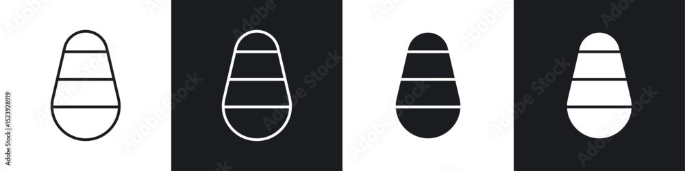 Candy Corn icon symbol collection on white background. Candy Corn icon symbol collection on white background.