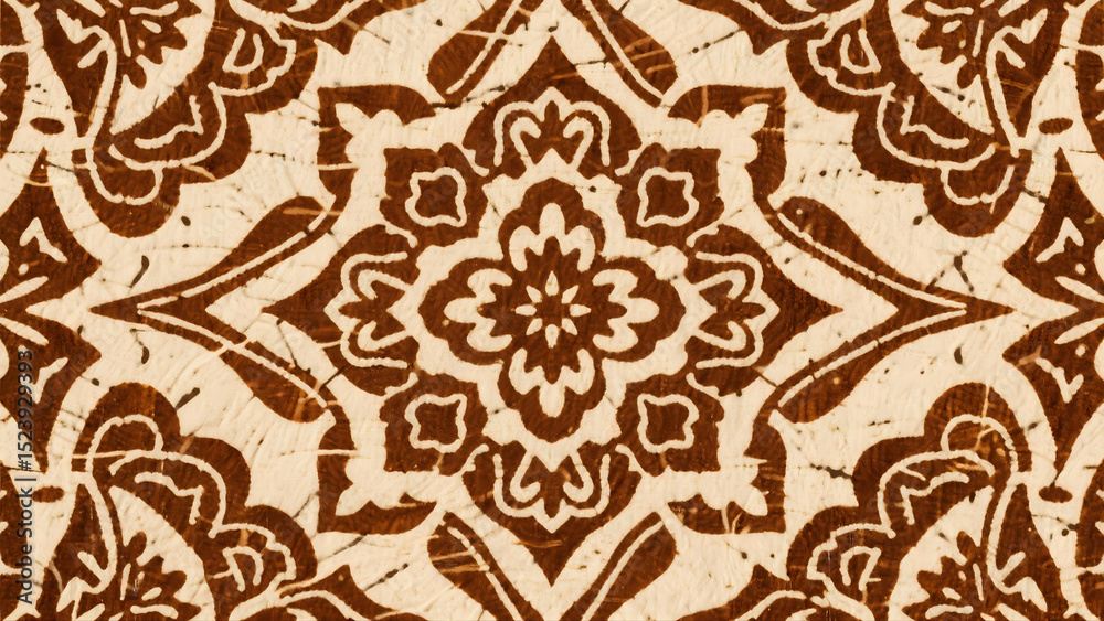 seamless batik pattern with floral elements seamless batik pattern with floral elements