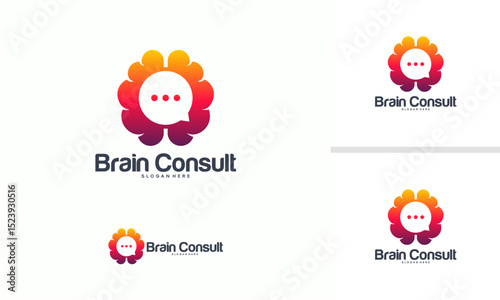Brain Consult logo designs concept vector, Brain logo icon