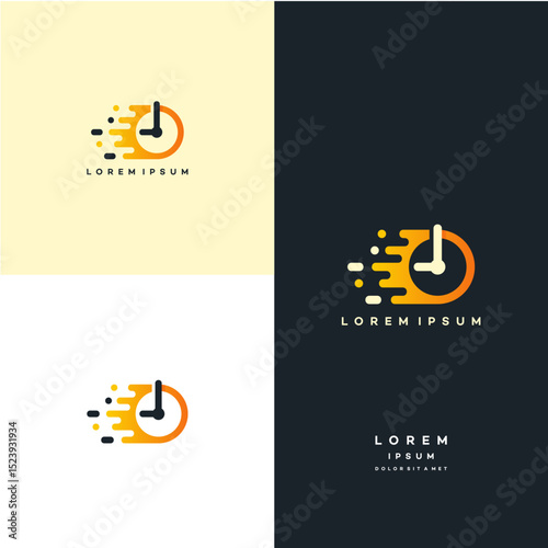 Time management vector logo design, Fast Time logo designs vector, Stopwatch logo symbol