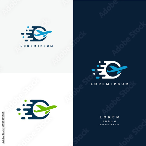 Express Transport logo concept, Travel vector logo designs