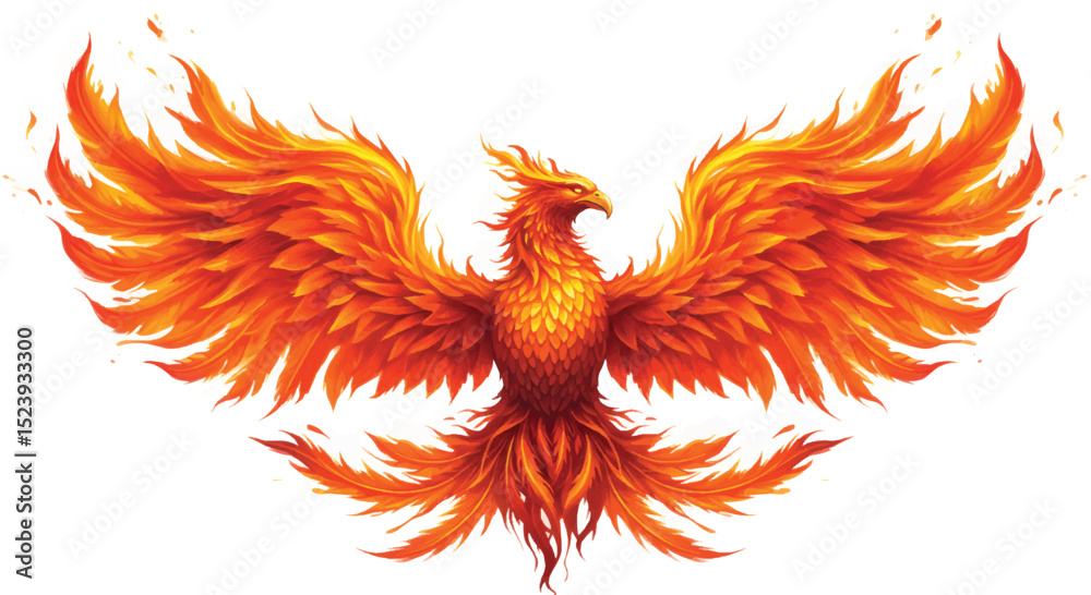 Fototapeta premium Fiery Phoenix Rising