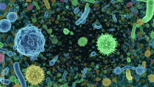 bacteria under microscope